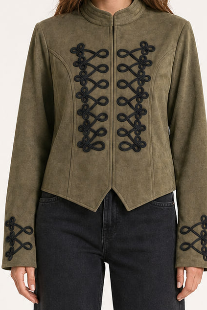 Veste courte officier en suédine
